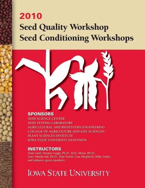 Seed Quality Workshop Seed Conditioning Workshops - Conference ...