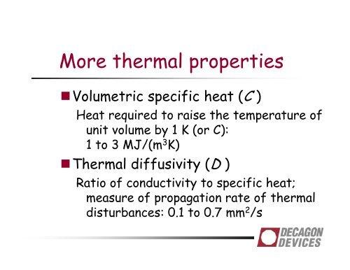 Th l R i ti it f S il Thermal Resistivity of Soils and Engineered Materials