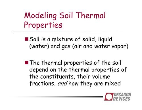 Th l R i ti it f S il Thermal Resistivity of Soils and Engineered Materials