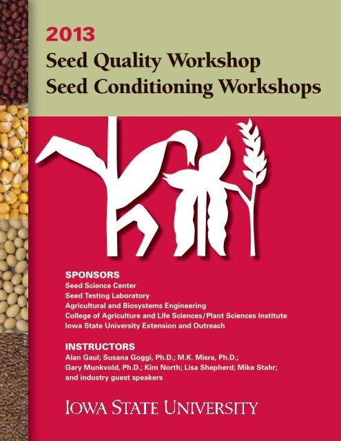 Seed Quality Workshop Seed Conditioning Workshops - Conference ...