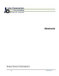 Abstracts - Conference Planning and Management - Iowa State ...