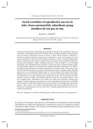 Social correlates of reproductive success in false clown anemonefish
