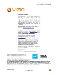 SV420XVT User Manual - Vizio