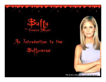 An Introduction to the Buffyverse
