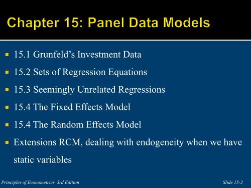 Panel Data - Memorial University of Newfoundland