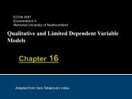 Multinomial and Conditional Logit - Memorial University of ...