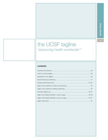 The UCSF Tagline - University of California, San Francisco