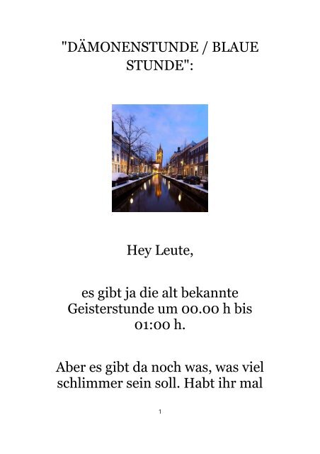 Damonenstunde Blaue Stunde Rt Pdf