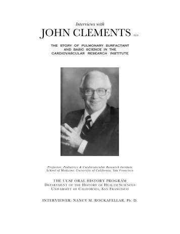 JOHN CLEMENTS M.D. - University of California, San Francisco