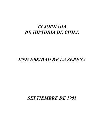 IX Jornada de Historia de Chile - Pontificia Universidad Católica de ...