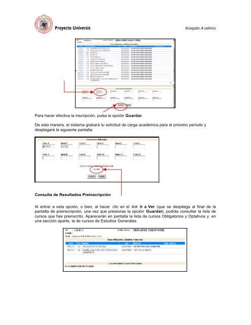 PREINSCRIPCIÓN DE ASIGNATURAS – GUÍA DEL USUARIO