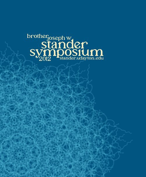 Stander Symposium abstract book - University of Dayton