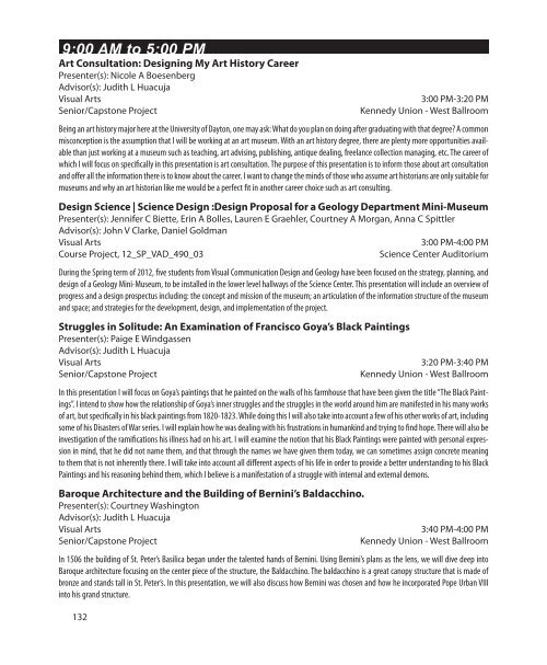 Stander Symposium abstract book - University of Dayton