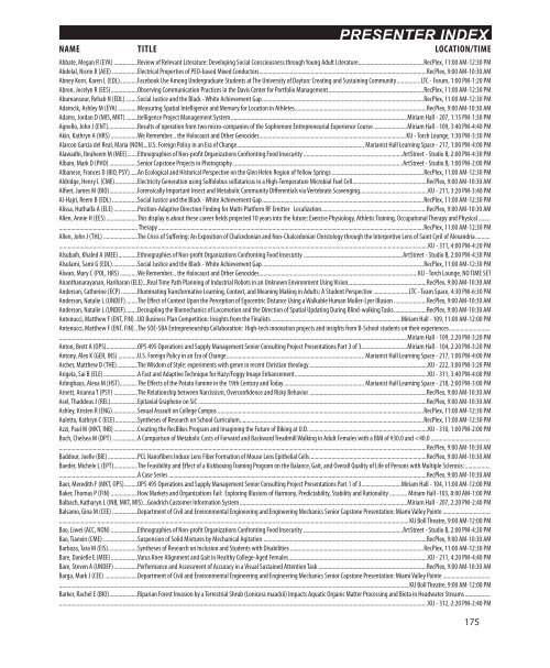 Stander Symposium abstract book - University of Dayton