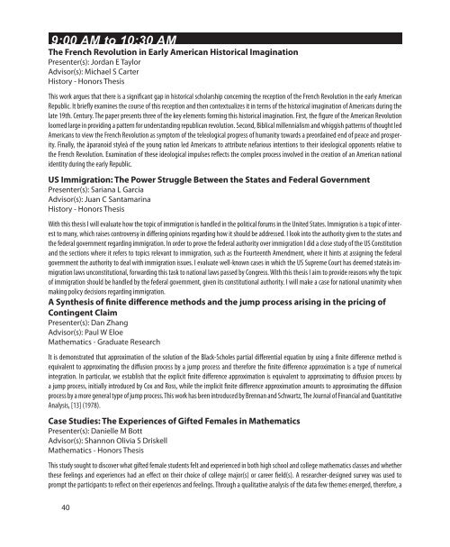 Stander Symposium abstract book - University of Dayton