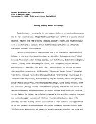 Thinking, Slowly, About the College (pdf) - University of Dayton