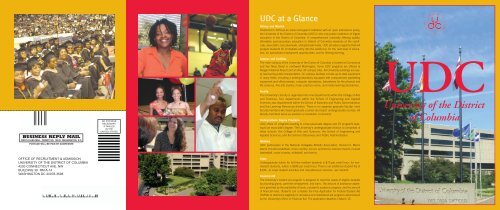 UDC Brochure - University of the District of Columbia