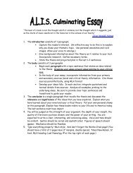 Character analysis essay outline