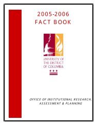 2005-2006 FACT BOOK - University of the District of Columbia