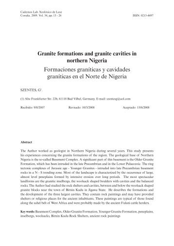 Granite Formations And granite Cavities In Northern Nigeria