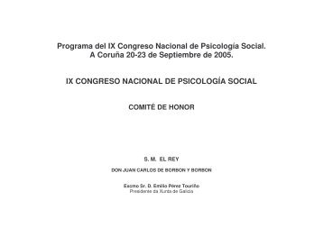 avance del programa del congreso - Universidade da CoruÃ±a