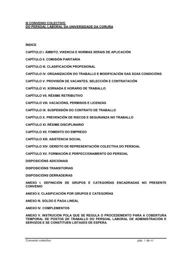 III CONVENIO COLECTIVO DEFINITIVO - Universidade da CoruÃ±a