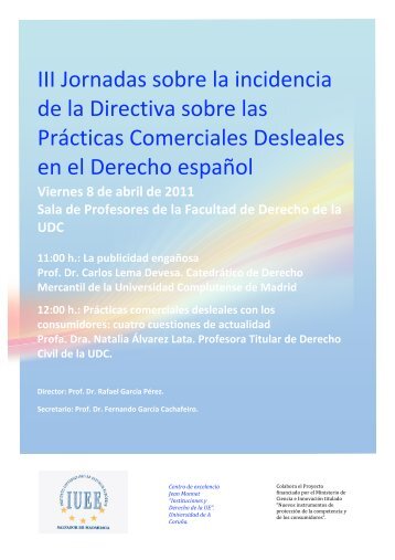 III Jornadas sobre la incidencia de la Directiva sobre las PrÃ¡cticas ...