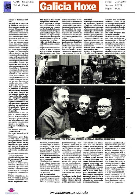 Revista de Prensa - Universidade da CoruÃ±a