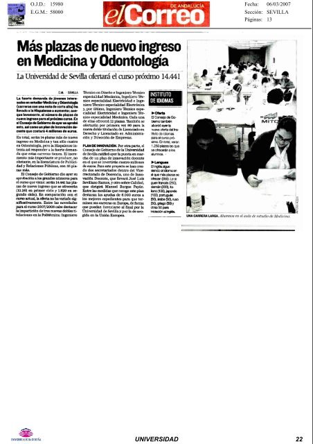 Revista de Prensa - Universidade da CoruÃ±a