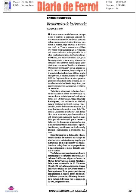 Revista de Prensa - Universidade da CoruÃ±a