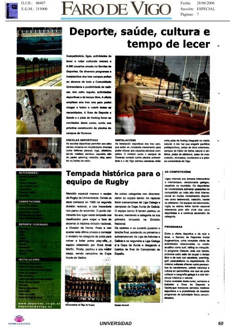 Revista de Prensa - Universidade da CoruÃ±a