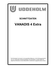 SCHNITTDATEN VANADIS 4 Extra