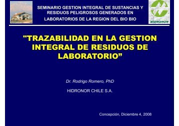 "TRAZABILIDAD EN LA GESTION INTEGRAL DE RESIDUOS DE ...