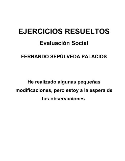 Ejercicios Social