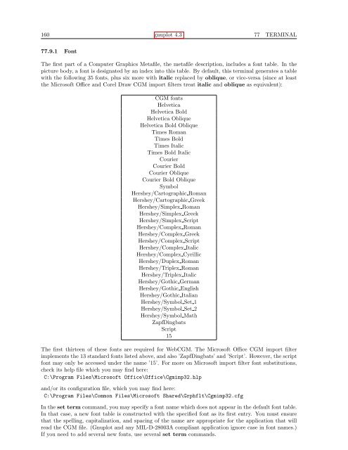 gnuplot font gnuplot font