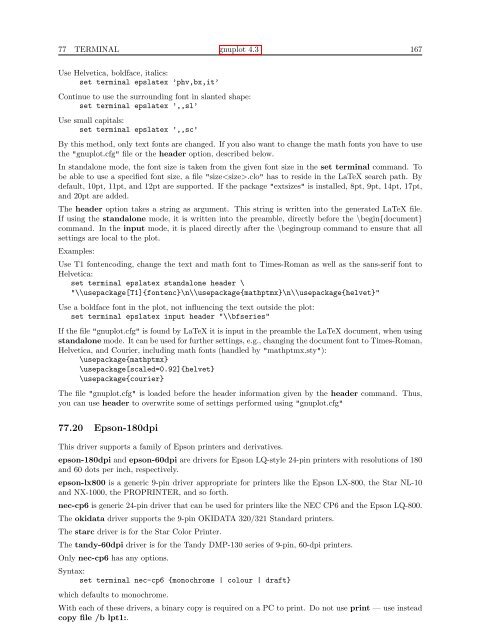 gnuplot documentation