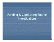 Funding & Conducting Source Investigations - Underage Drinking ...