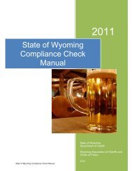 State of Wyoming Compliance Check Manual