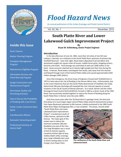 South Platte River and Lower Lakewood Gulch Improvement