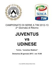 JUVENTUS vs UDINESE