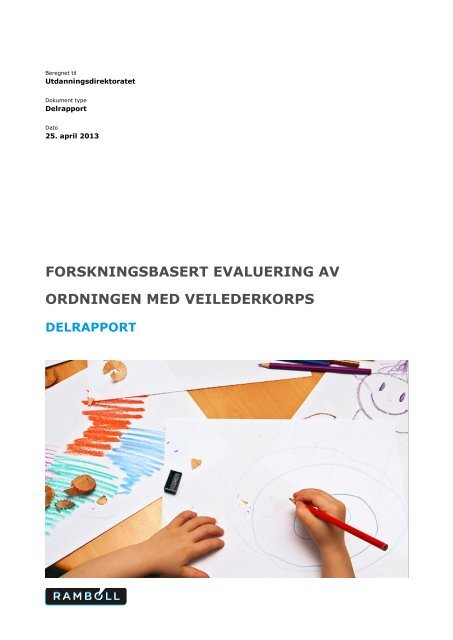 Evaluering av ordningen med veilederkorps - Udir.no