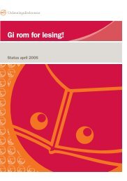 Gi rom for lesing - status 2006 - Udir.no