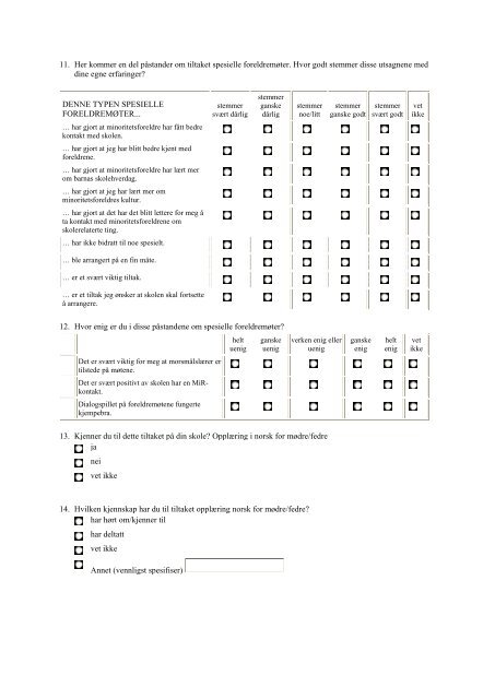 Evaluering av prosjektet - minoritetssprÃ¥klige foreldre - en ... - Udir.no