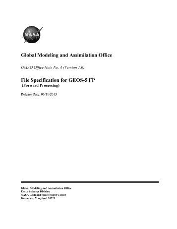 GEOS-5 FP - NASA Global Modeling and Assimilation Office