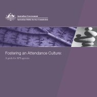 Fostering an Attendance Culture: - Australian Public Service ...