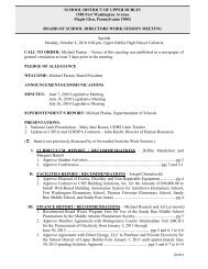 Tentative Agenda â October 15, 2001 - Upper Dublin School District