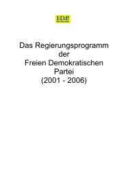 Wahlprogramm zur Landtagswahl 2001 - FDP Baden-Württemberg