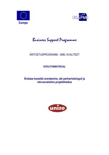 Business Support Programme - UEAPME