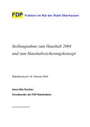 Hans-Otto Runkler Vorsitzender der FDP ... - FDP Oberhausen