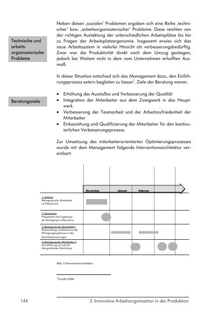 3.4 Einführung eines neuen Arbeitssystems als ...